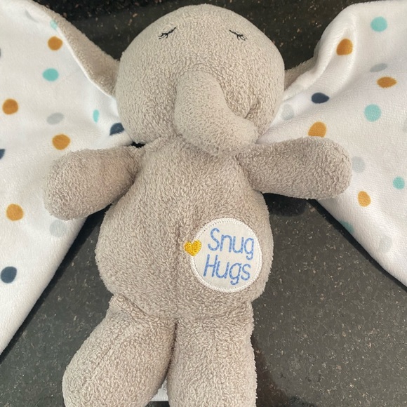 Kids Preferred Snug Hugs Elephant Security Plush 6” Gray - Picture 2 of 8